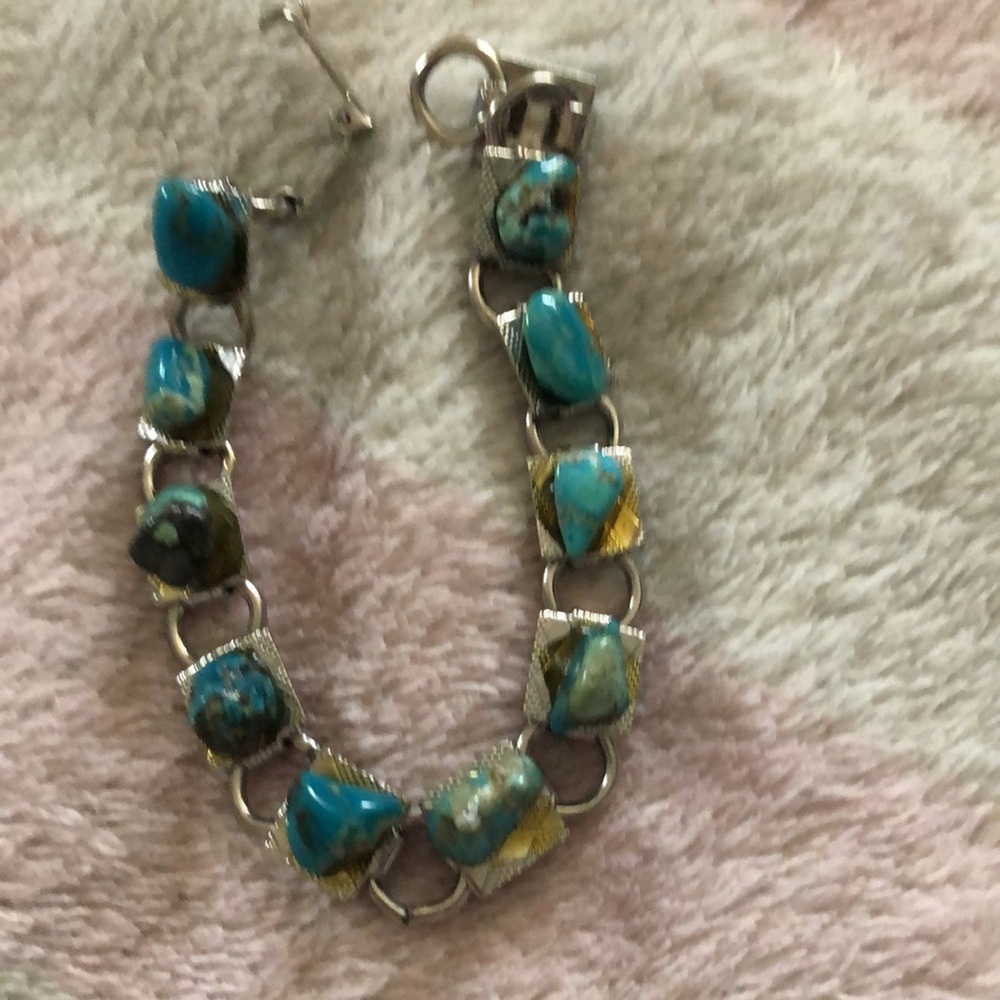 Turquoise and Silver Women's Bracelet